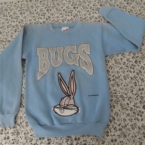 VTG ARTEX LOONEY TUNES BUGS BUNNY SWEATSHIRT M BOYS CARTOON 90s MADE IN USA VTG